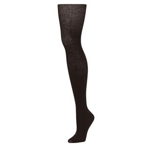 Ribbed Merino Wool Tights TALL Espresso Brown Karla B.ella Italian New Hosiery